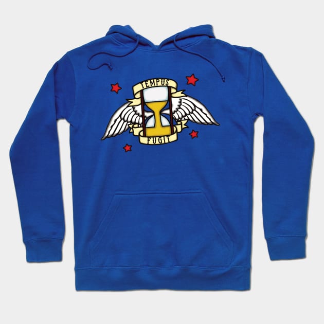 Colourful, Retro Tattoo Inspired Design for People who Love the Sea and Old School Tattoos Hoodie by The Rag Trade 2021